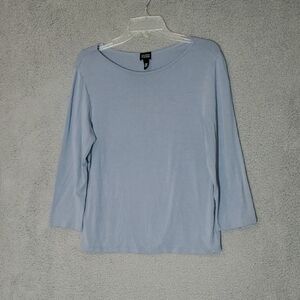 Eileen Fisher Sky Blue Long Sleeve Tee Size S